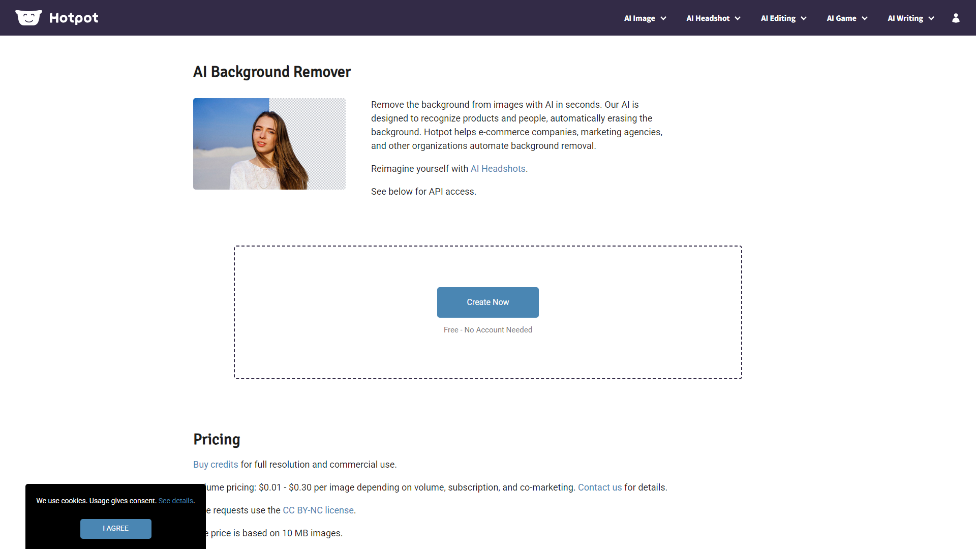 Hotpot AI Background Remover