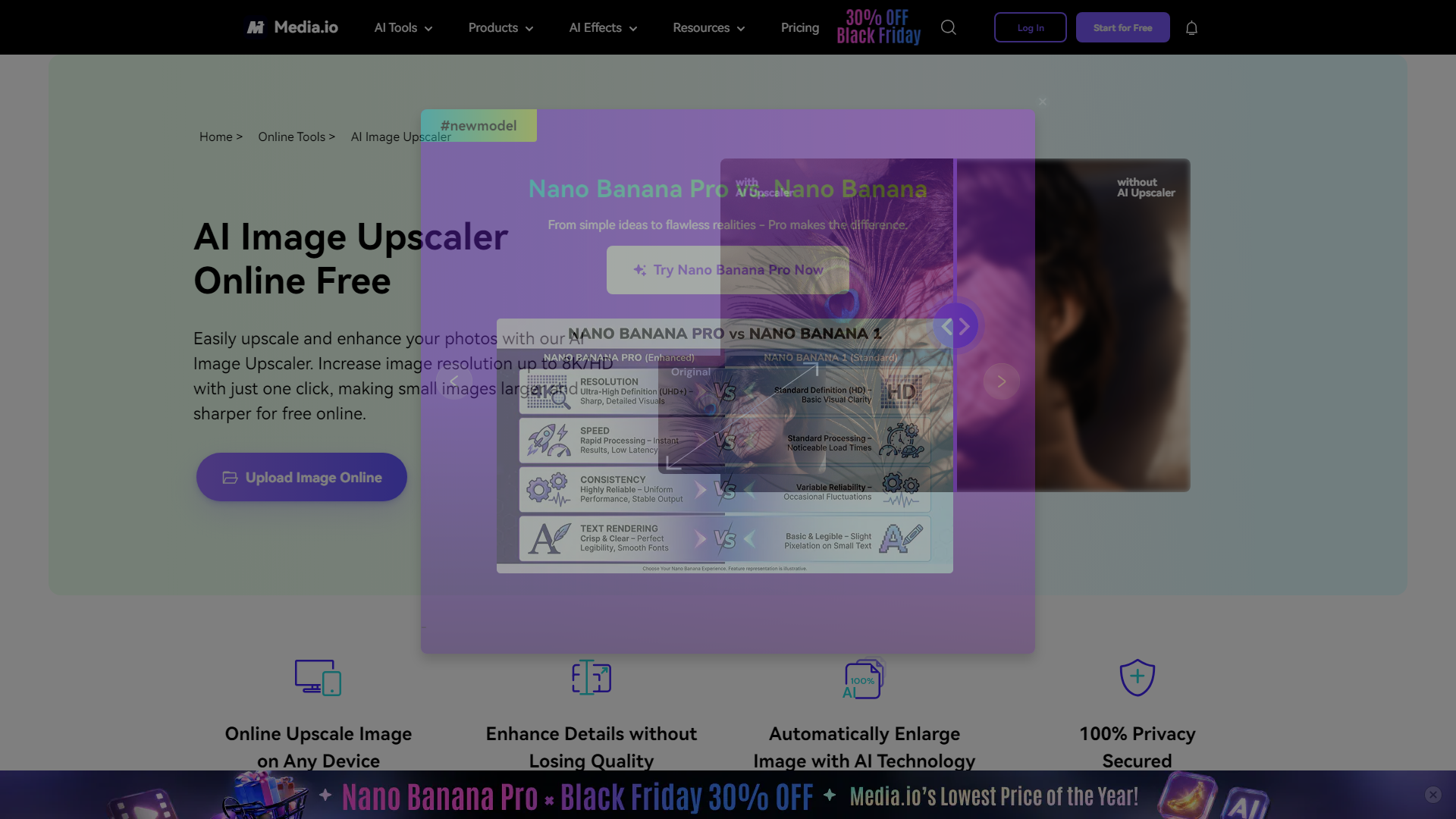 Media.io AI Image Upscaler