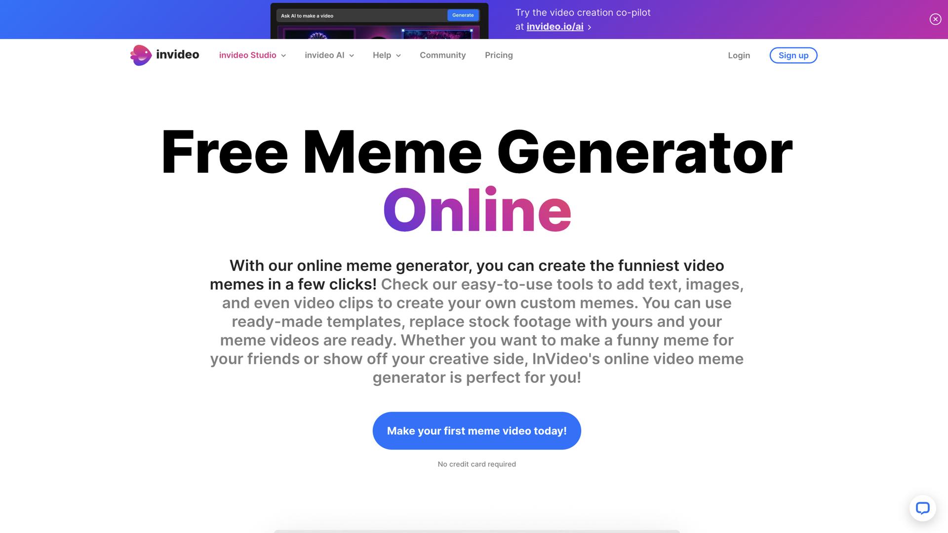 Invideo Meme Generator