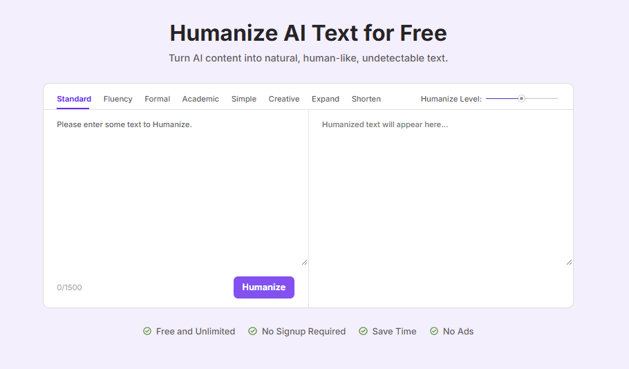 Toolsmart Free Humanize AI
