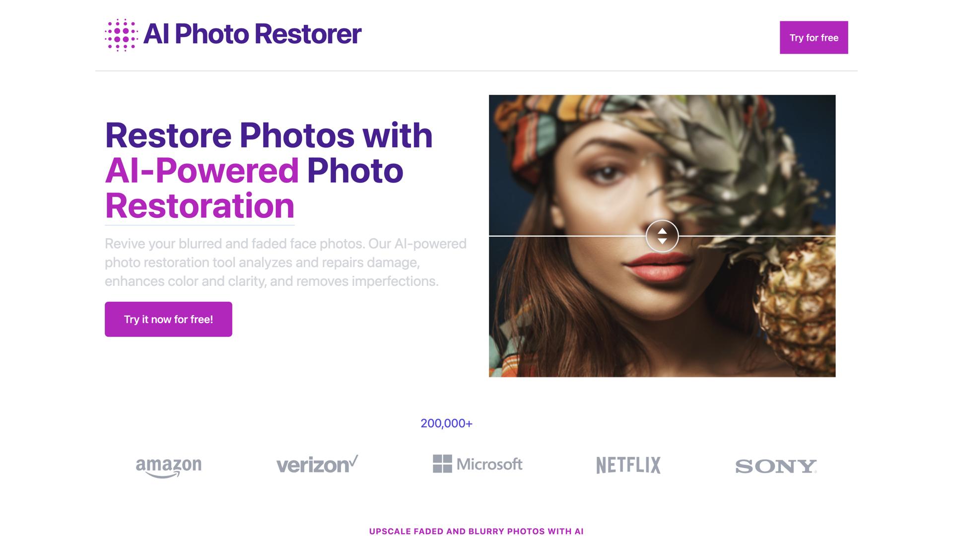 AI photo restorer
