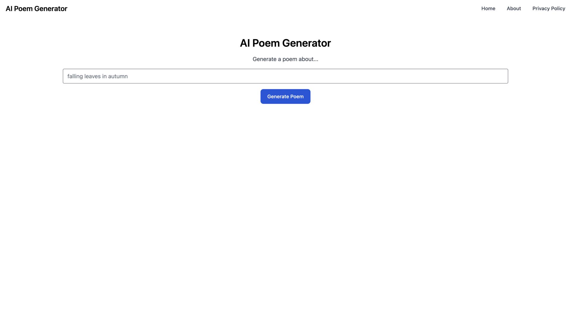 AI Poem Generator