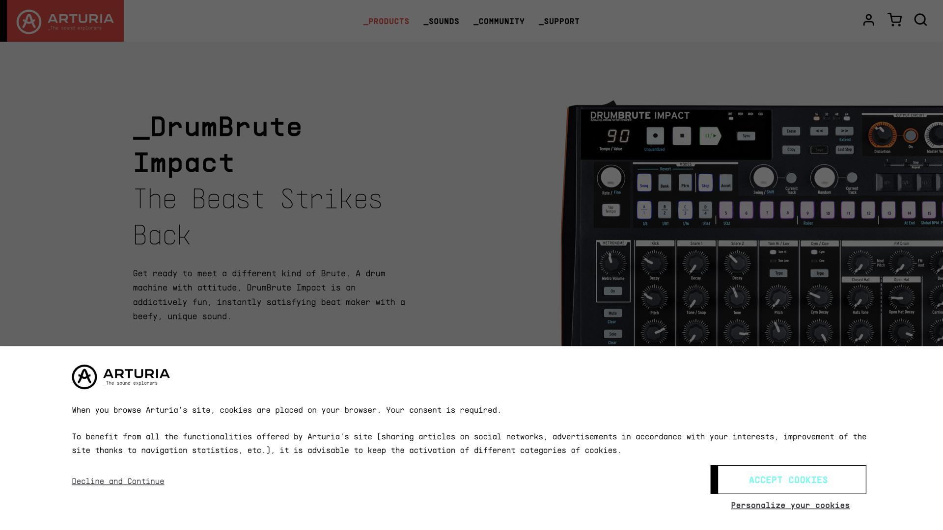 Arturia Drumbrute Impact