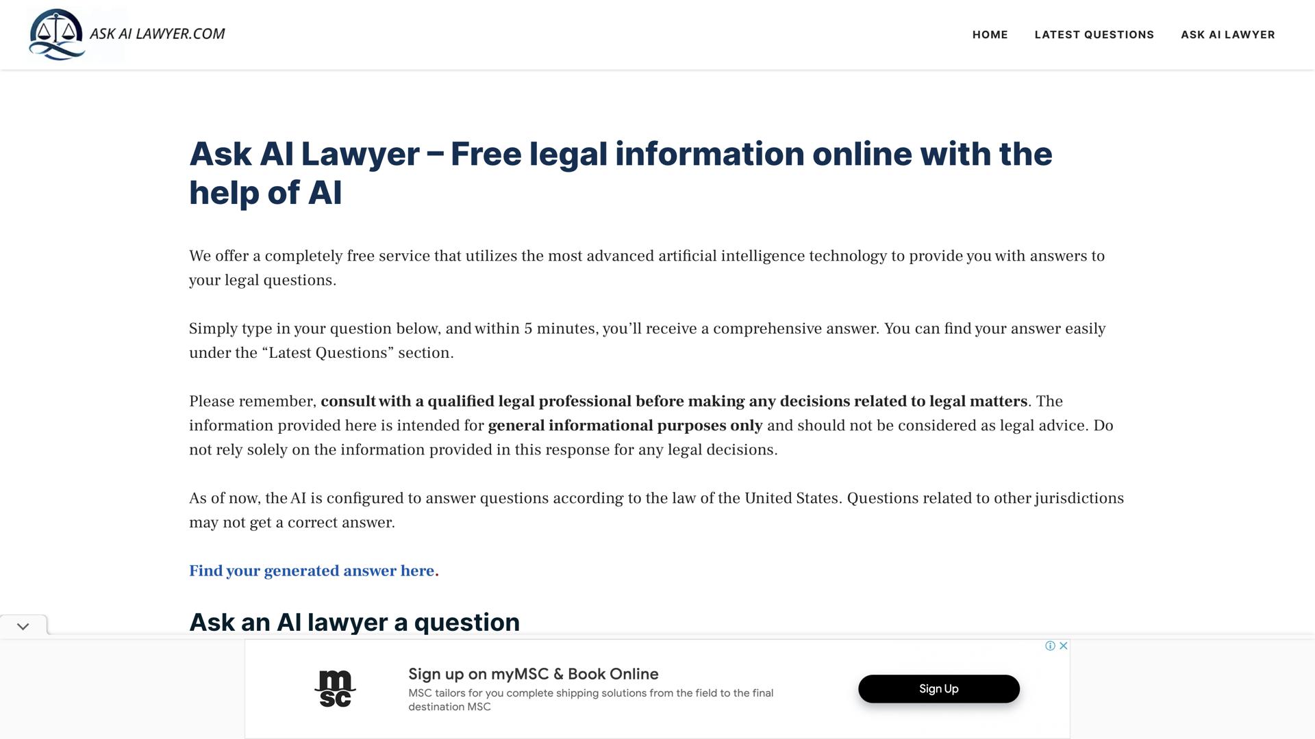 Ask AI Lawyer