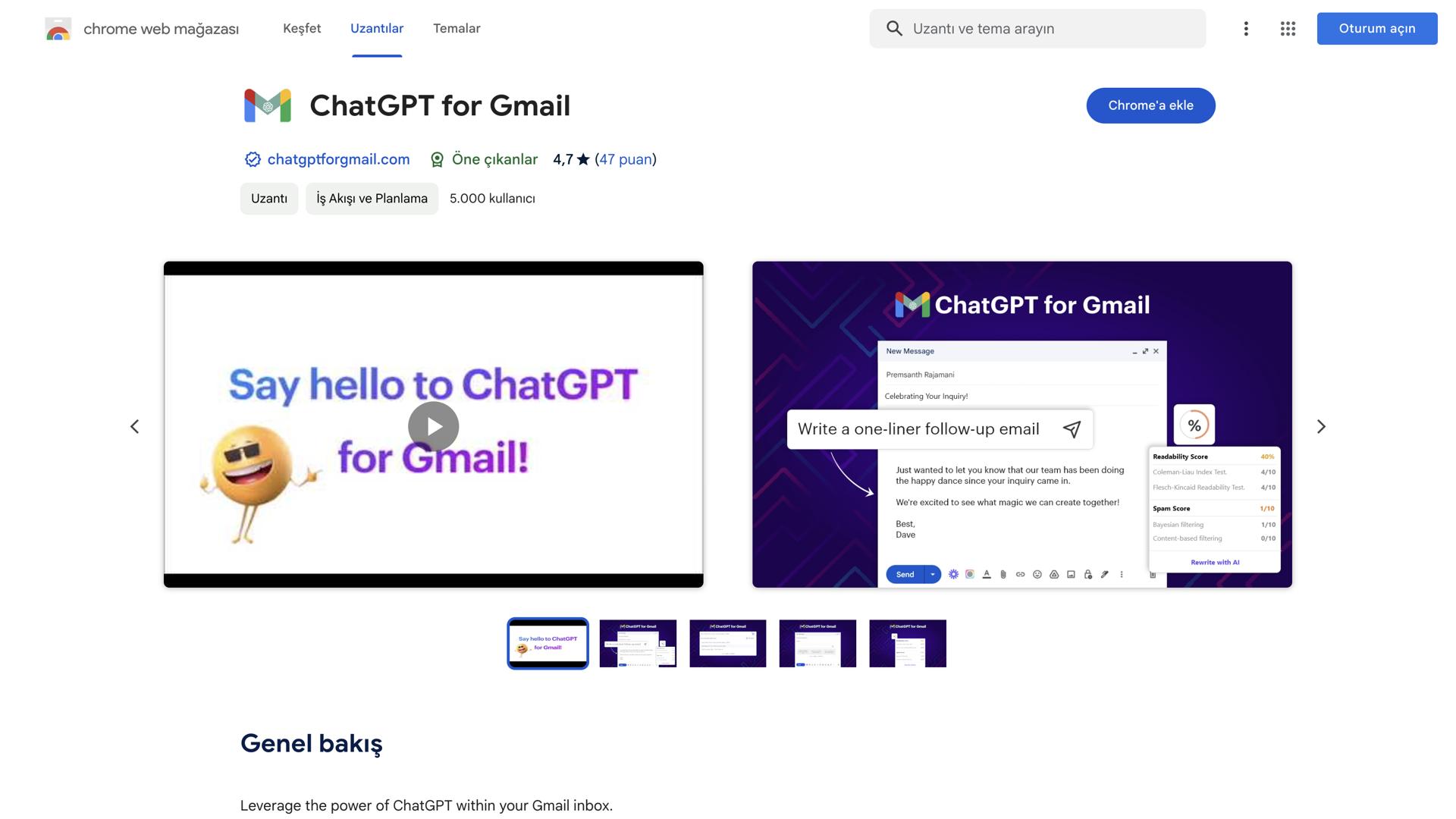 ChatGPT for Gmail