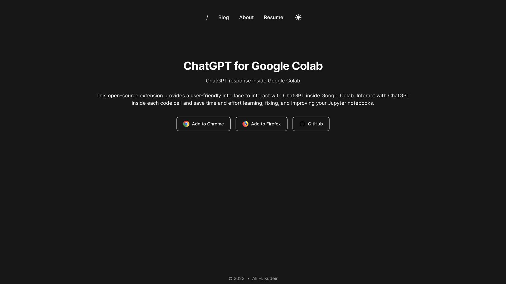 ChatGPT for Google Colab