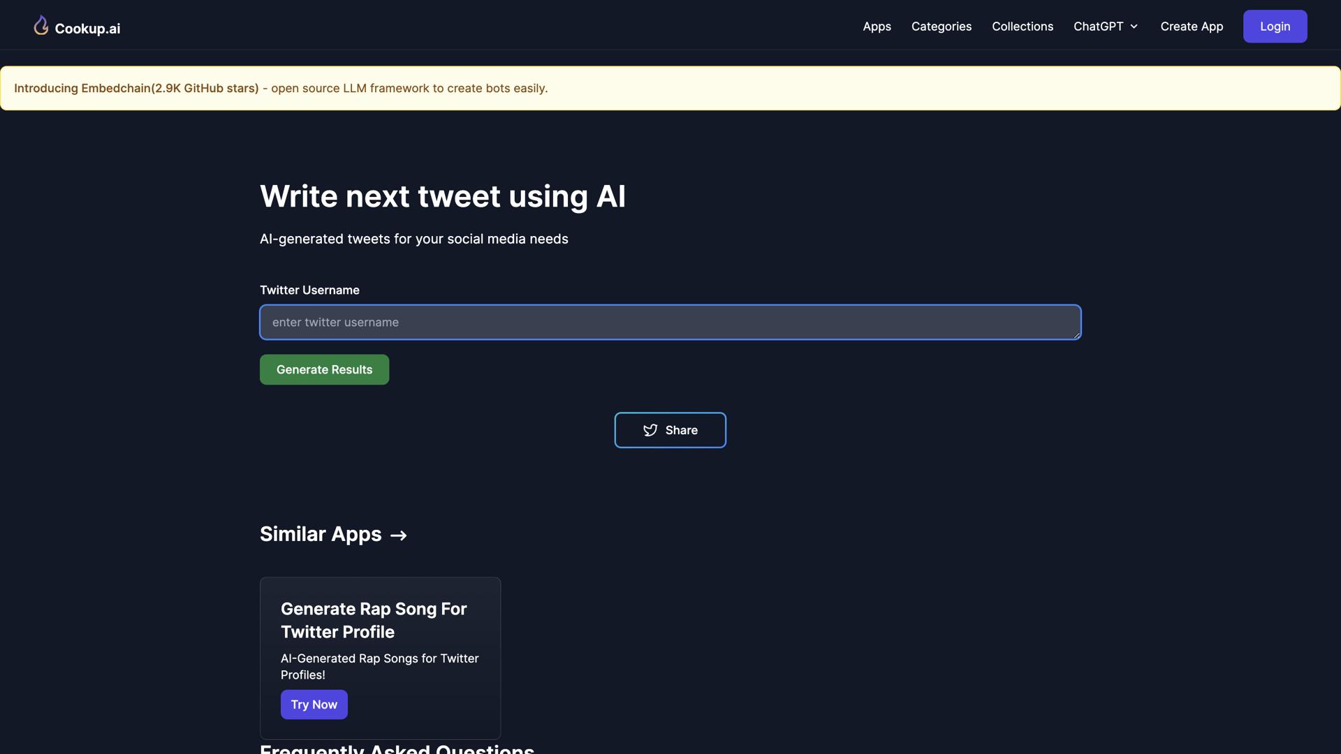 Cookup Twitter posts