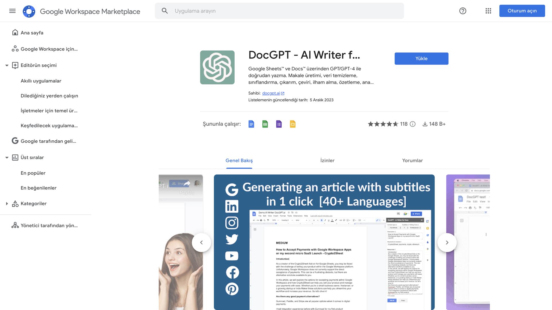 DocGPT AI Writer for Docs