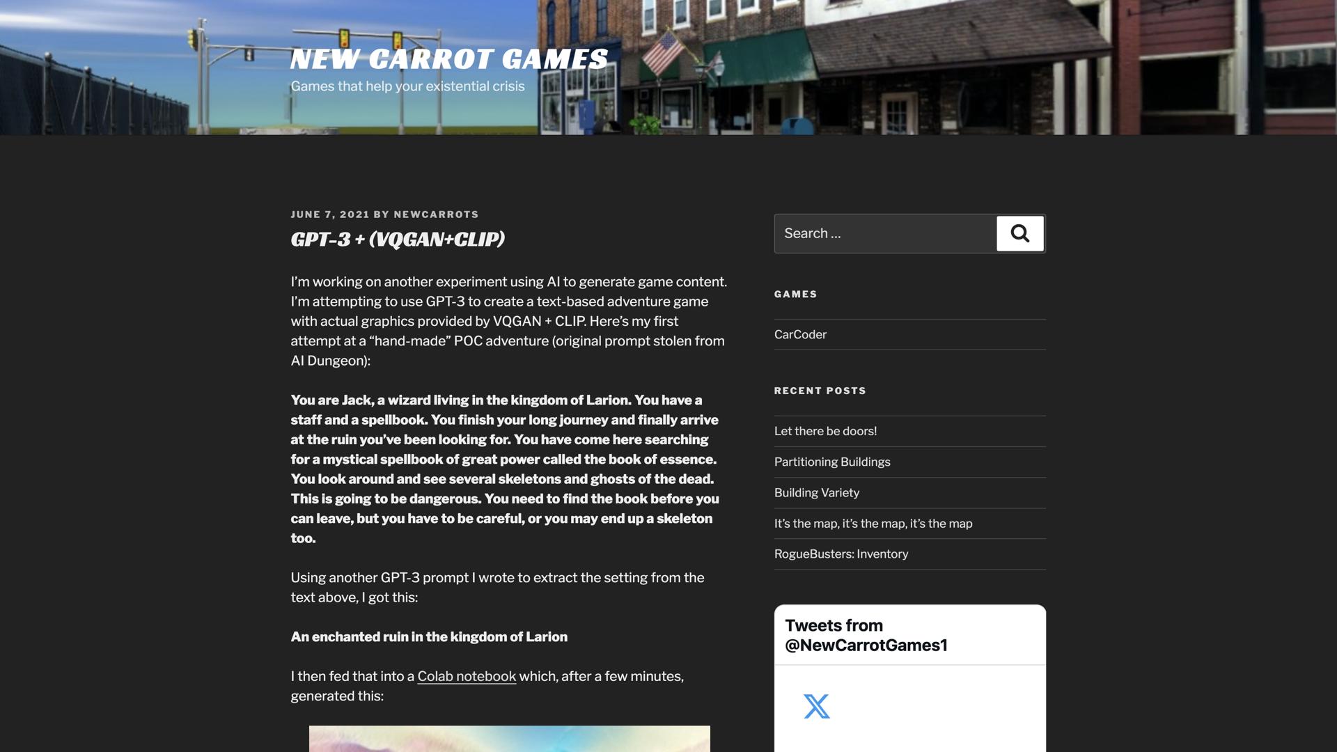 Game content creation by New Carrots