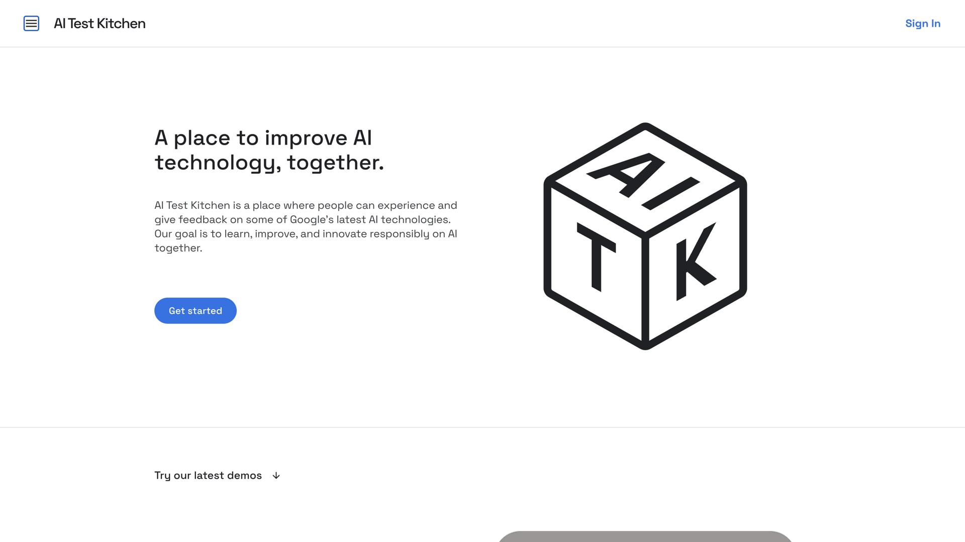 Google AI Test Kitchen