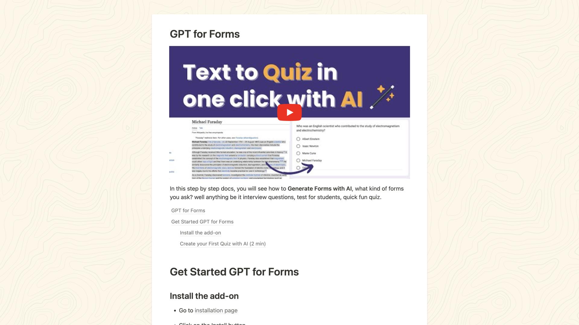 GPT for forms