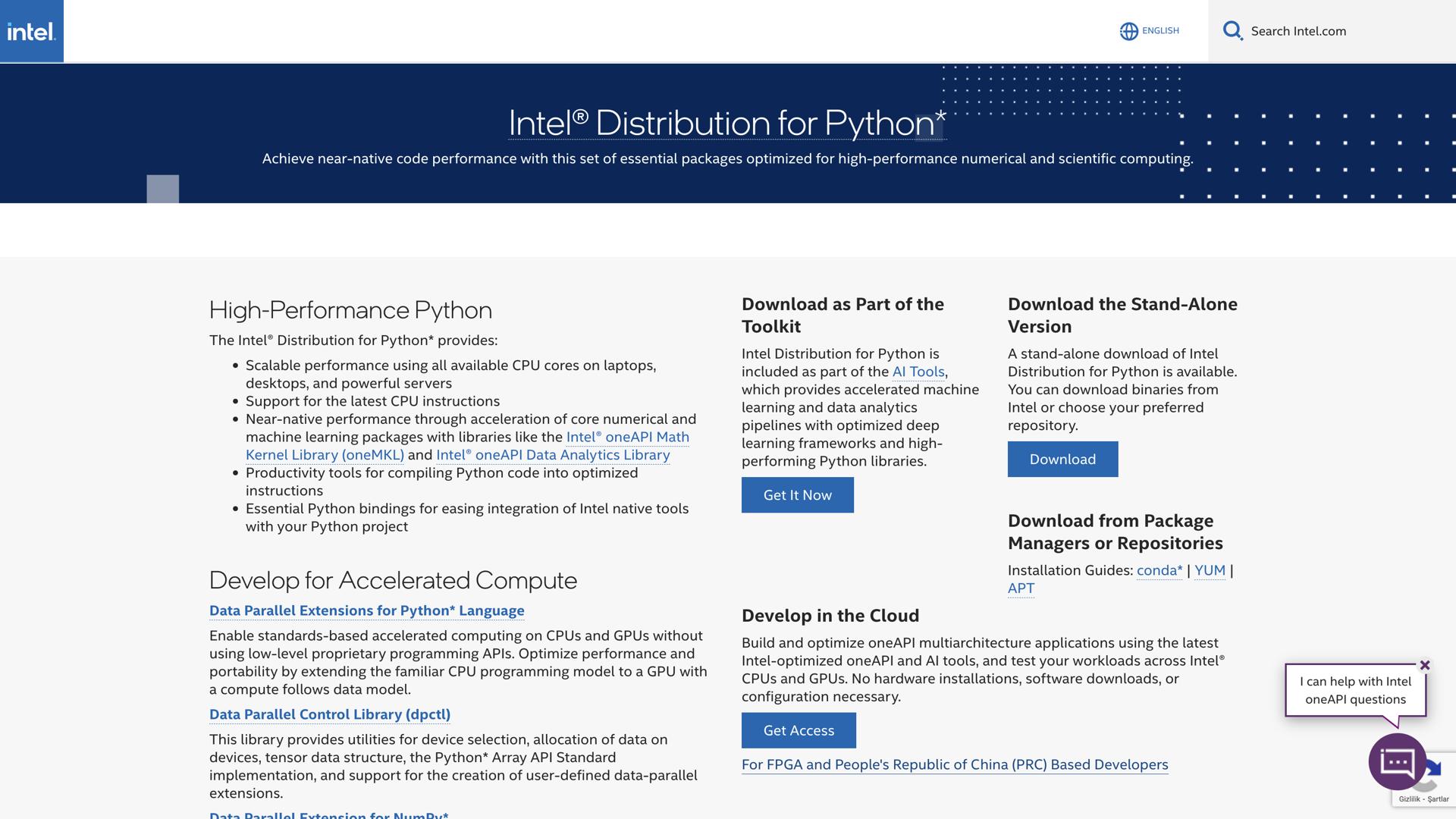 Intel® Distribution For Python