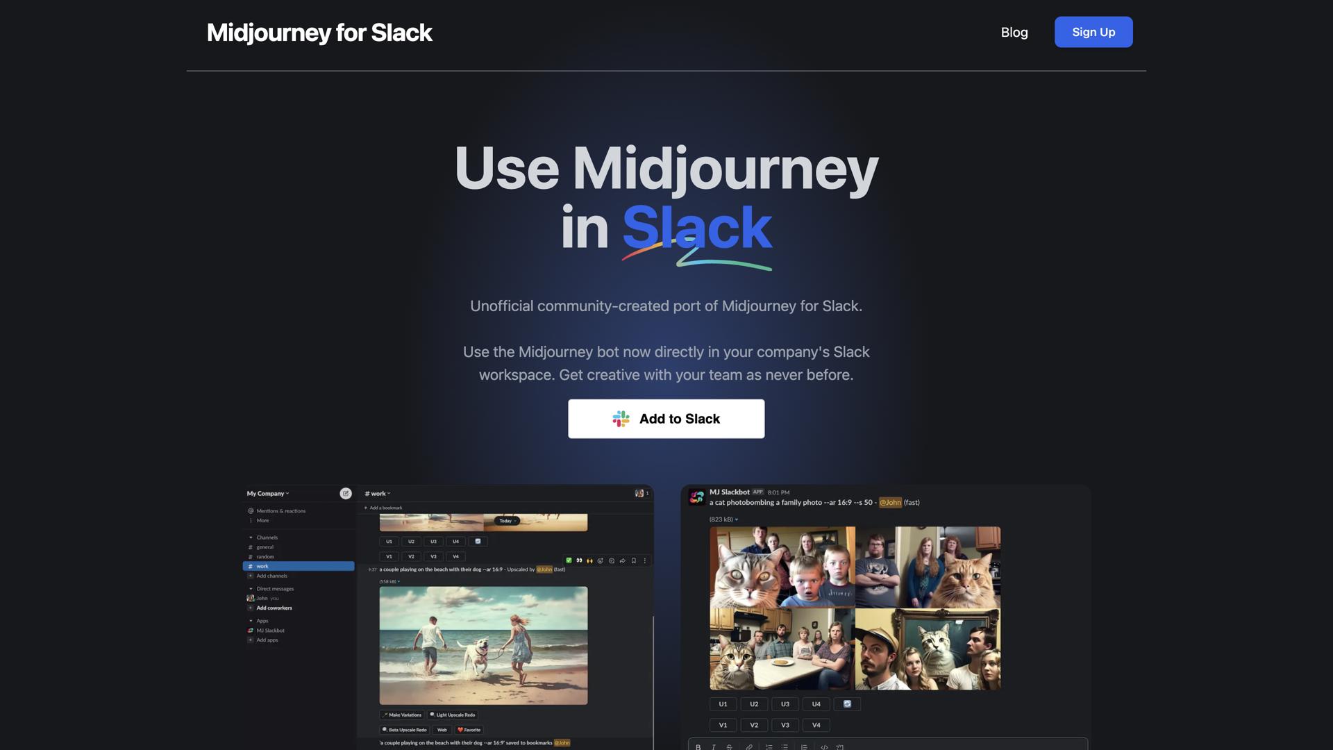 Midjourney for Slack