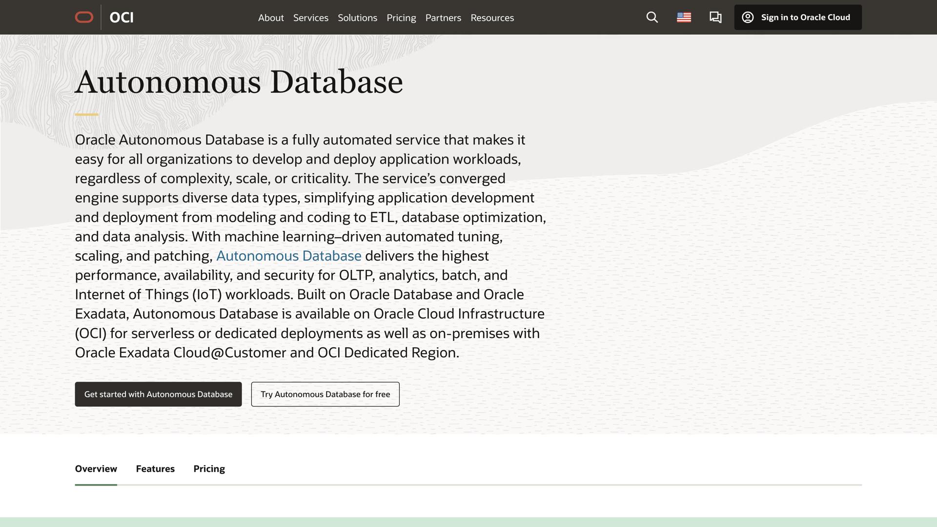 Oracle Autonomous Database