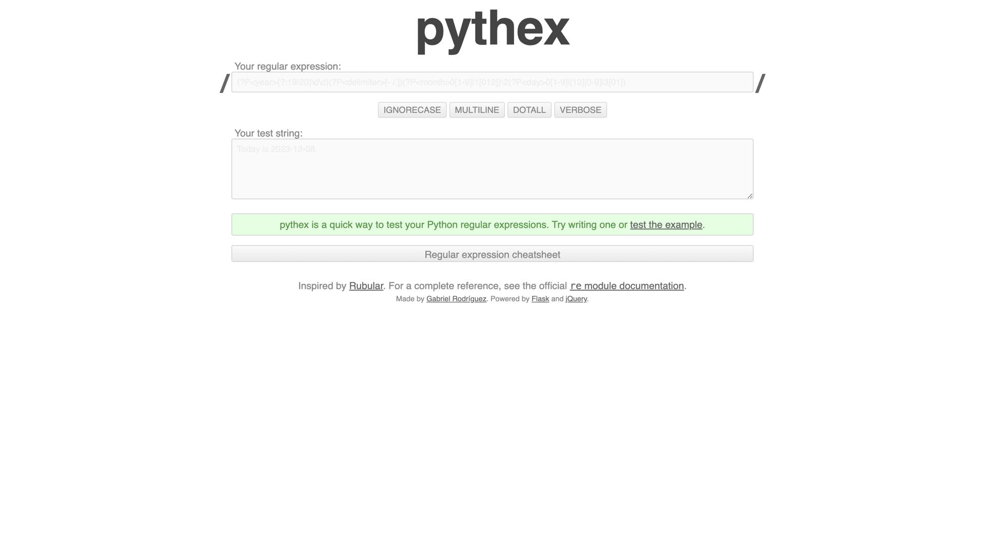 Pythex