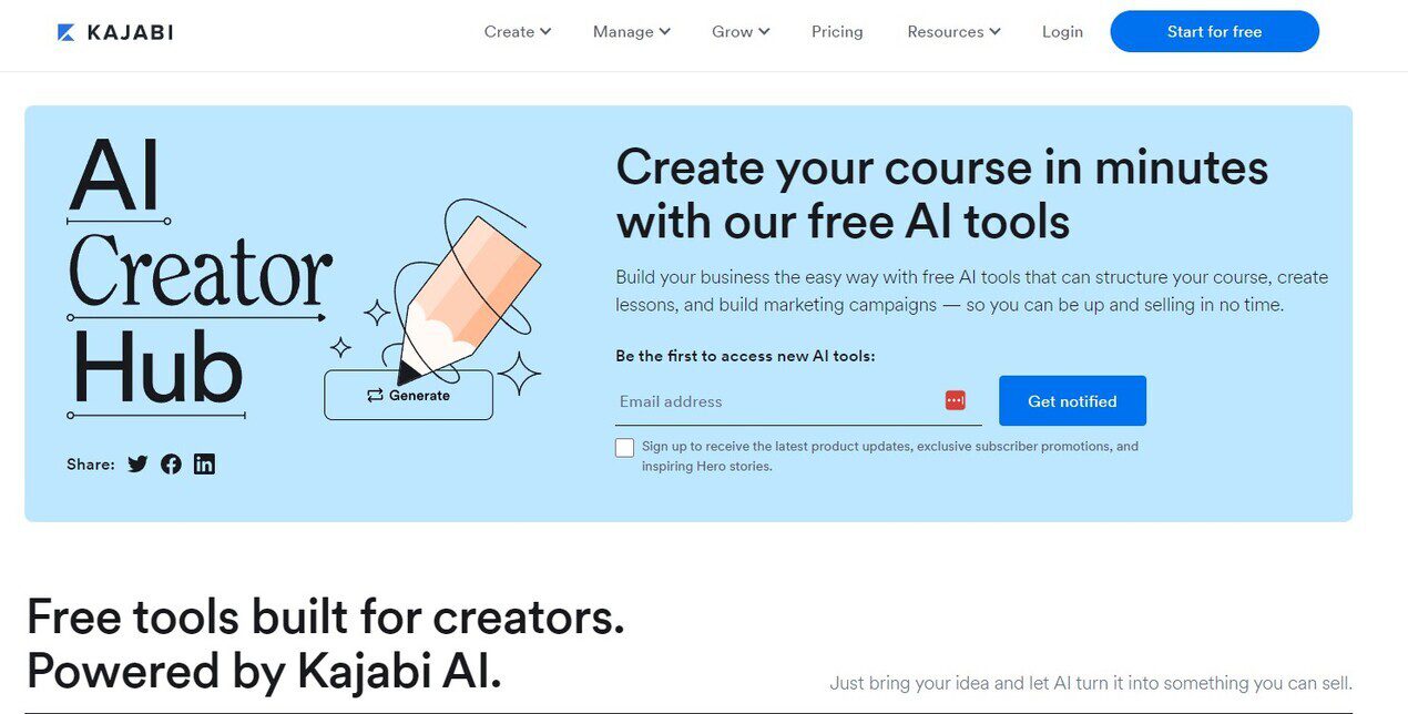 The AI Creator Hub by Kajabi