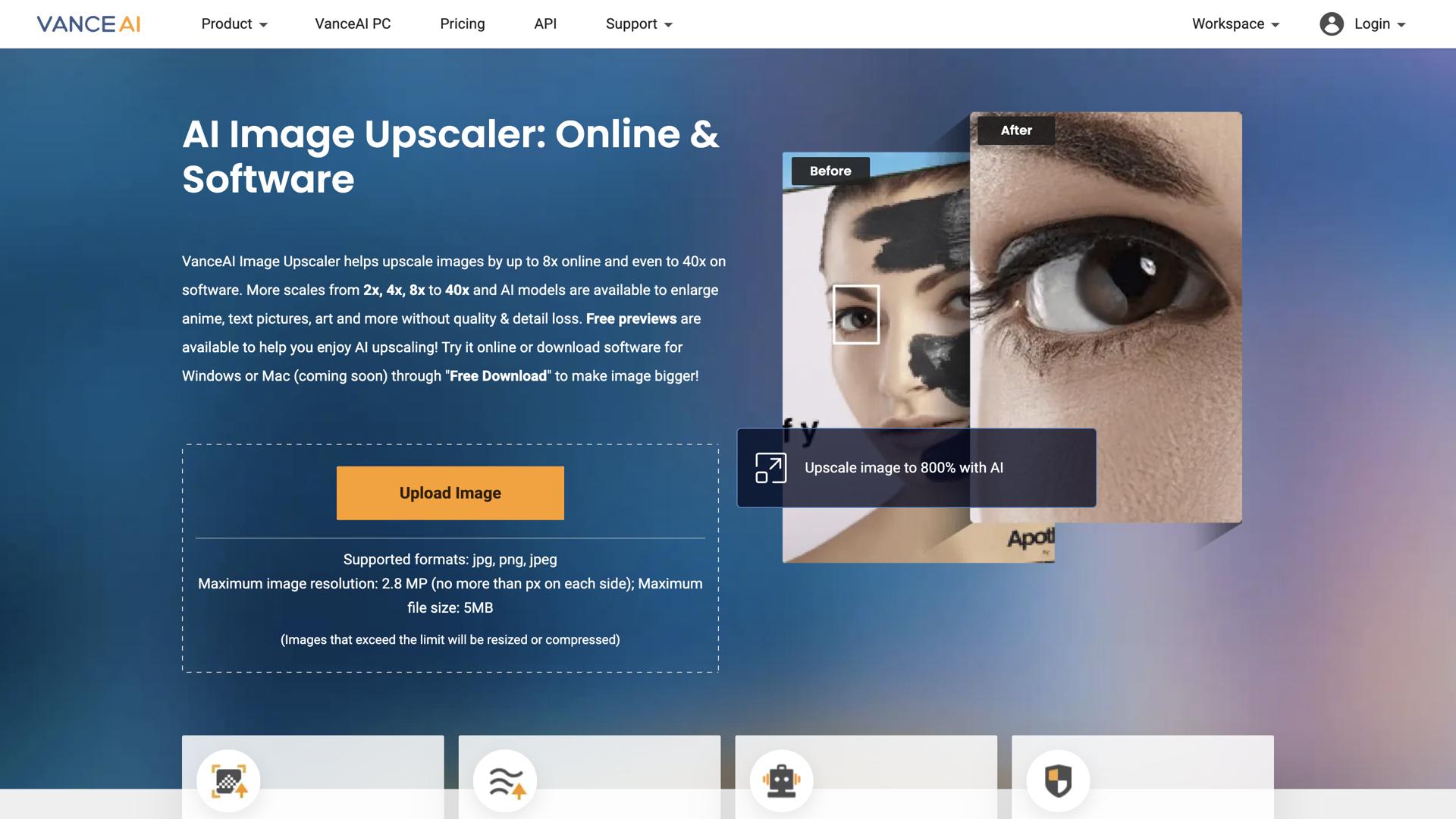 VanceAI Image Upscaler