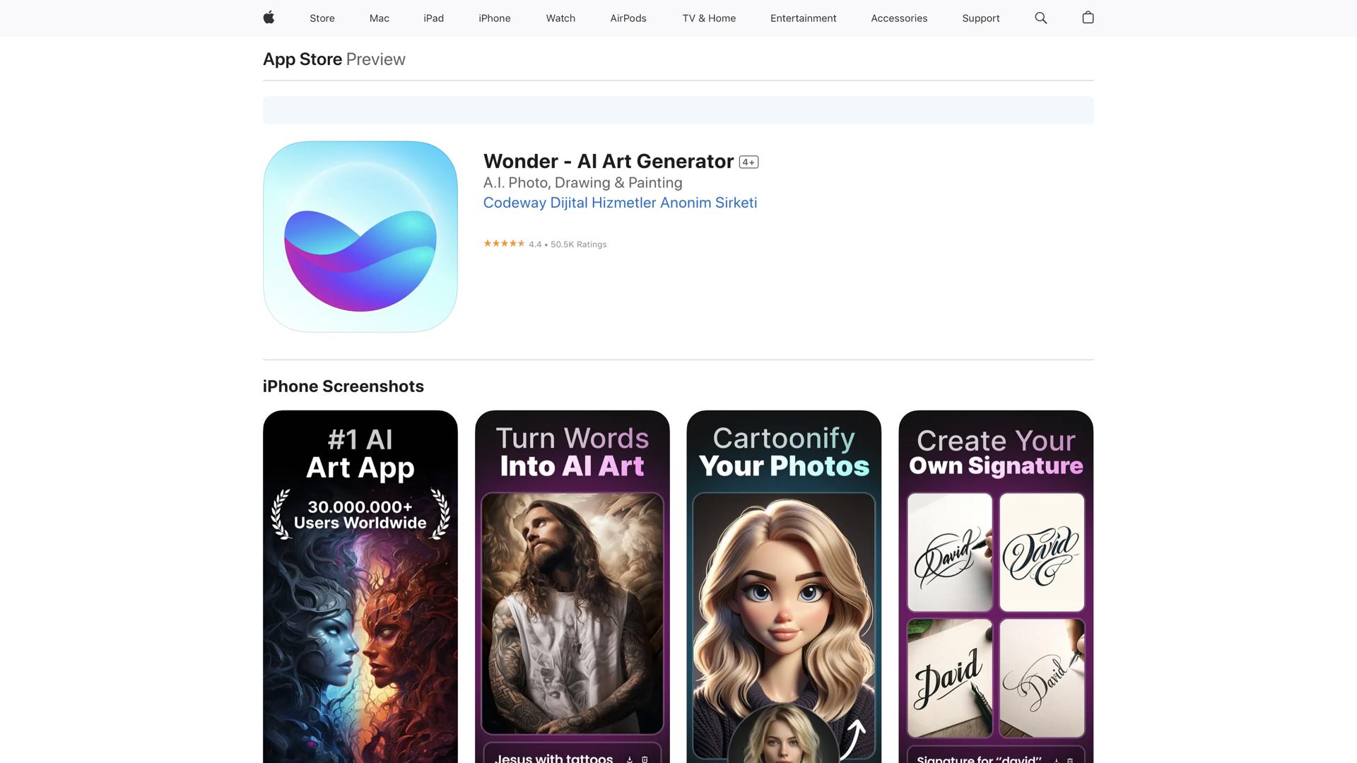 Wonder – AI Art Generator