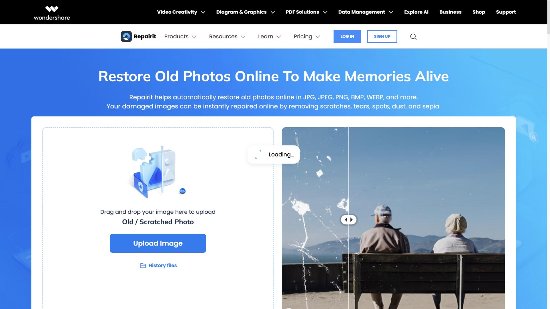 Wondershare Online AI Old Photo Restoration
