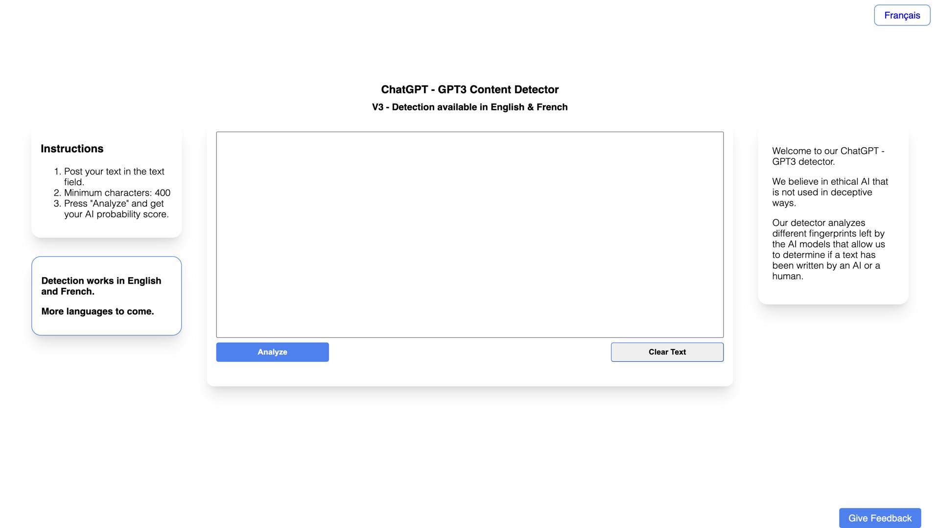 ChatGPT – GPT3 Content Detector