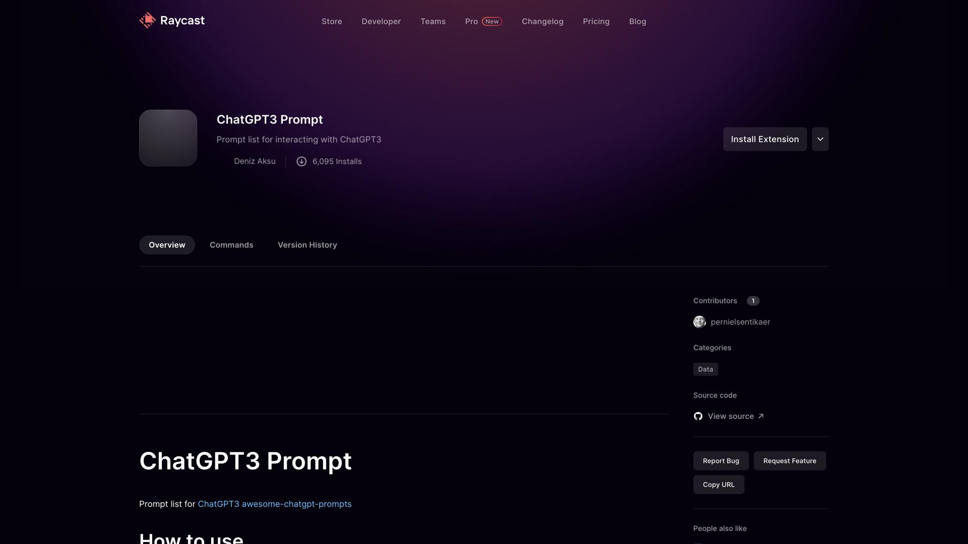 ChatGPT Prompts for Raycast