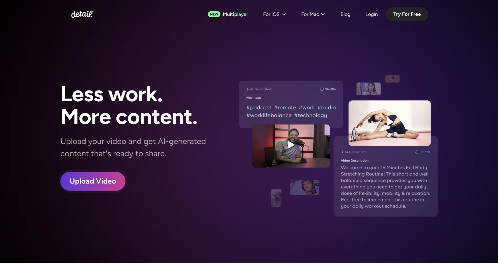 Detail AI Video Content Maker