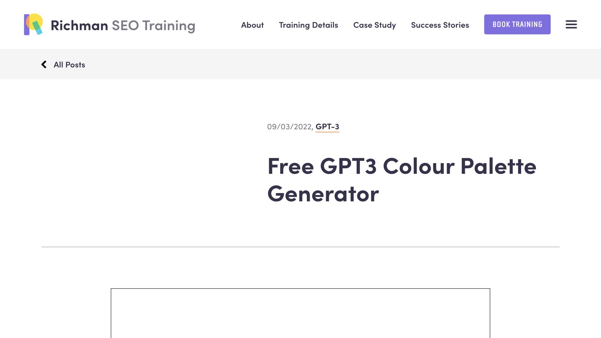 GPT3 Colour Palette Generator