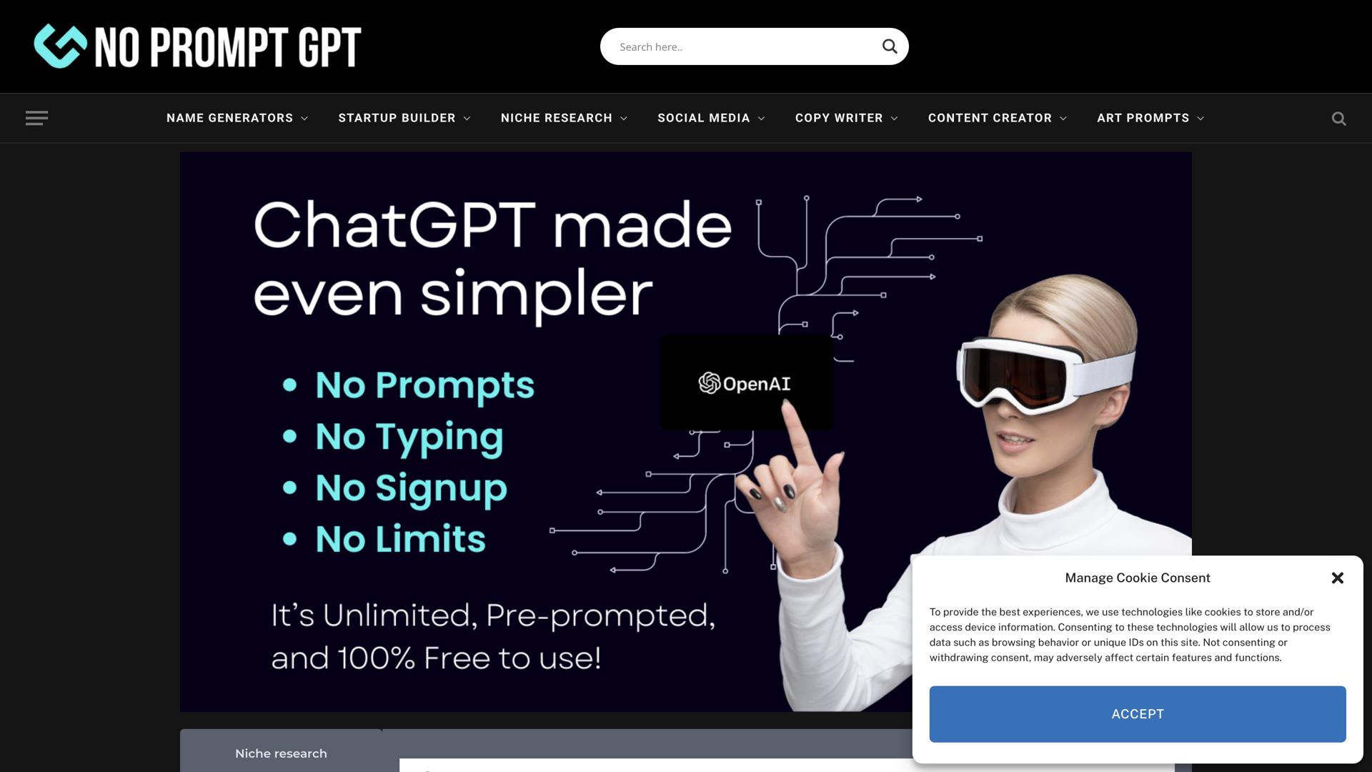 No Prompt GPT