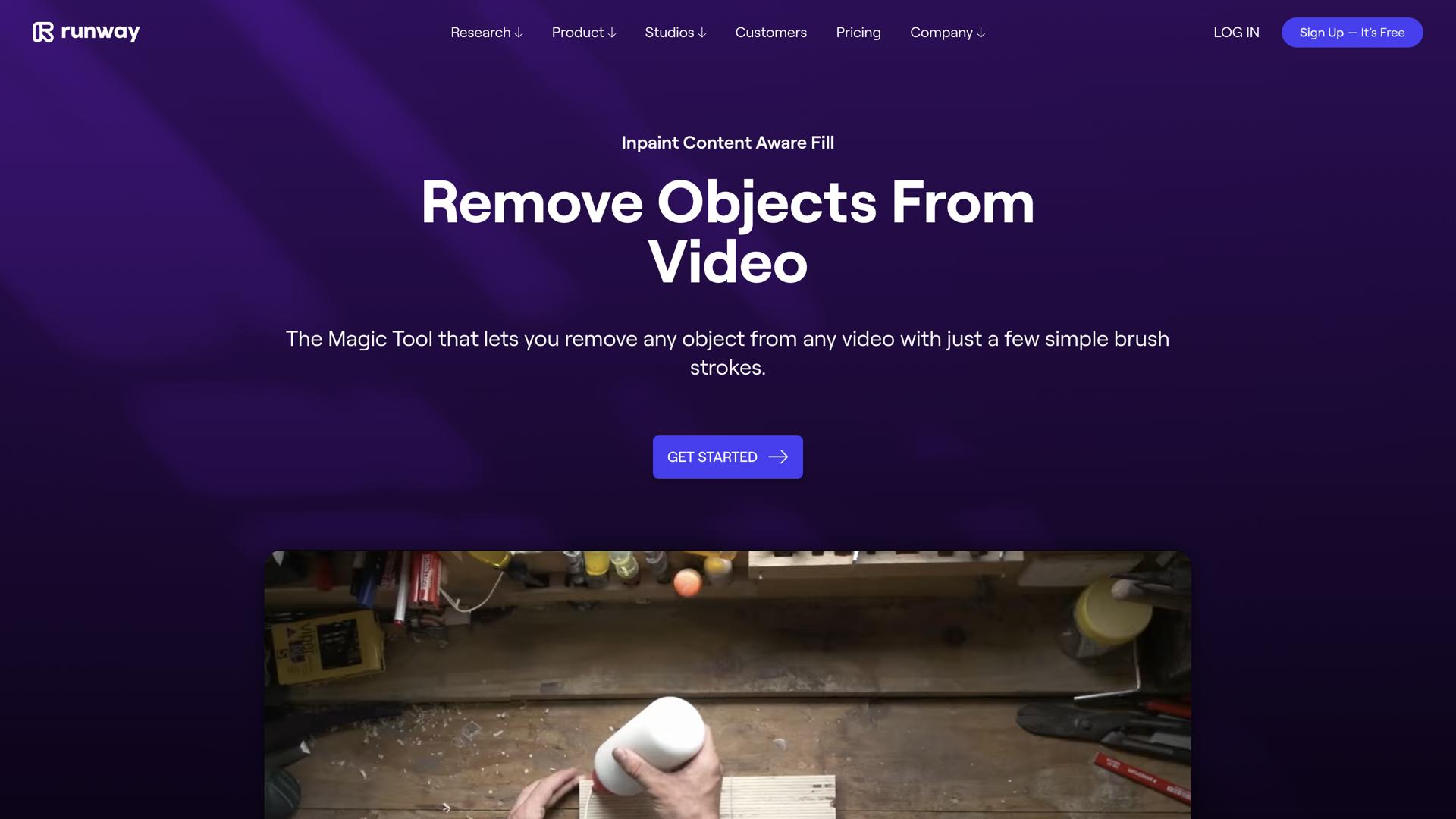 Runway Inpaint Content Aware Fill
