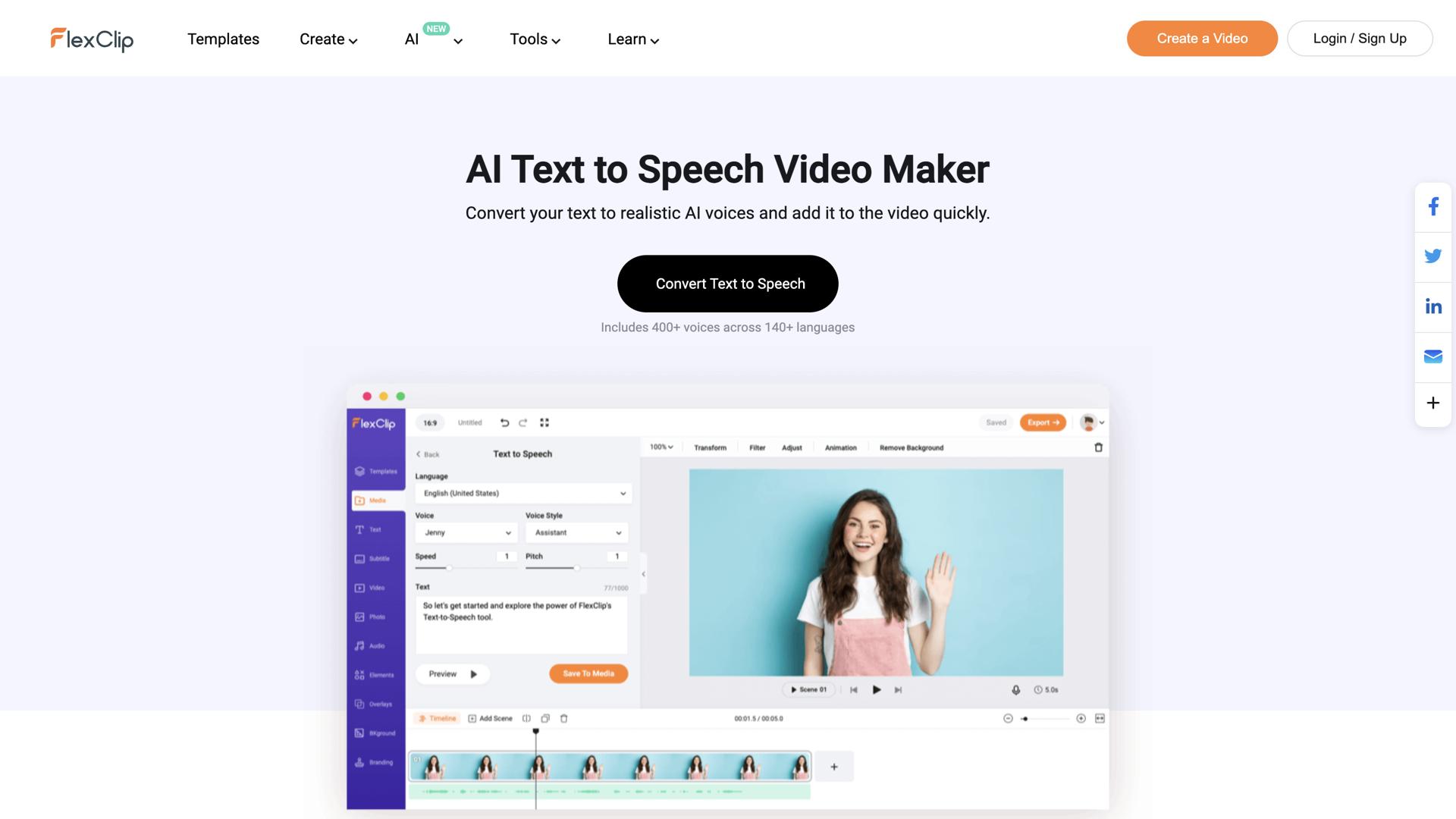 Text to Speech by FlexClip