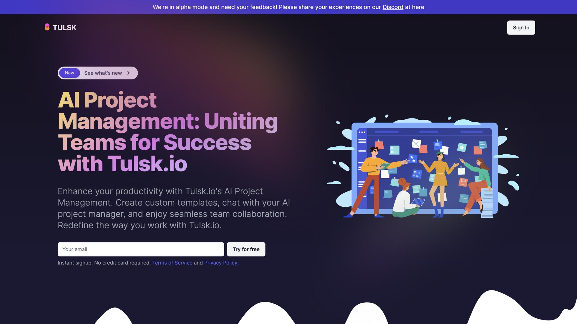 Tulsk – Ai powered project management tool