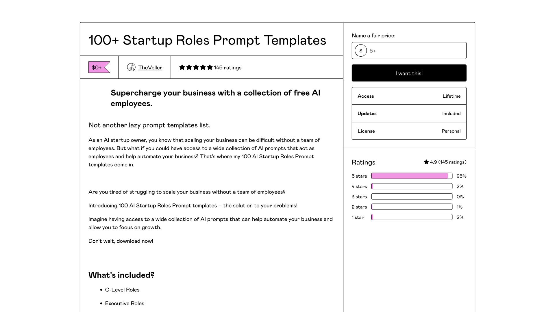 100+ Startup Roles Prompt Templates