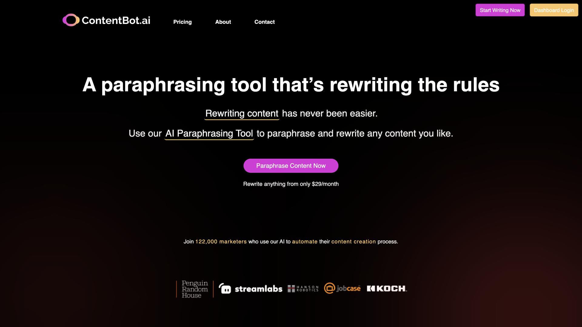 AI Paraphrasing Tool by ContentBot.ai
