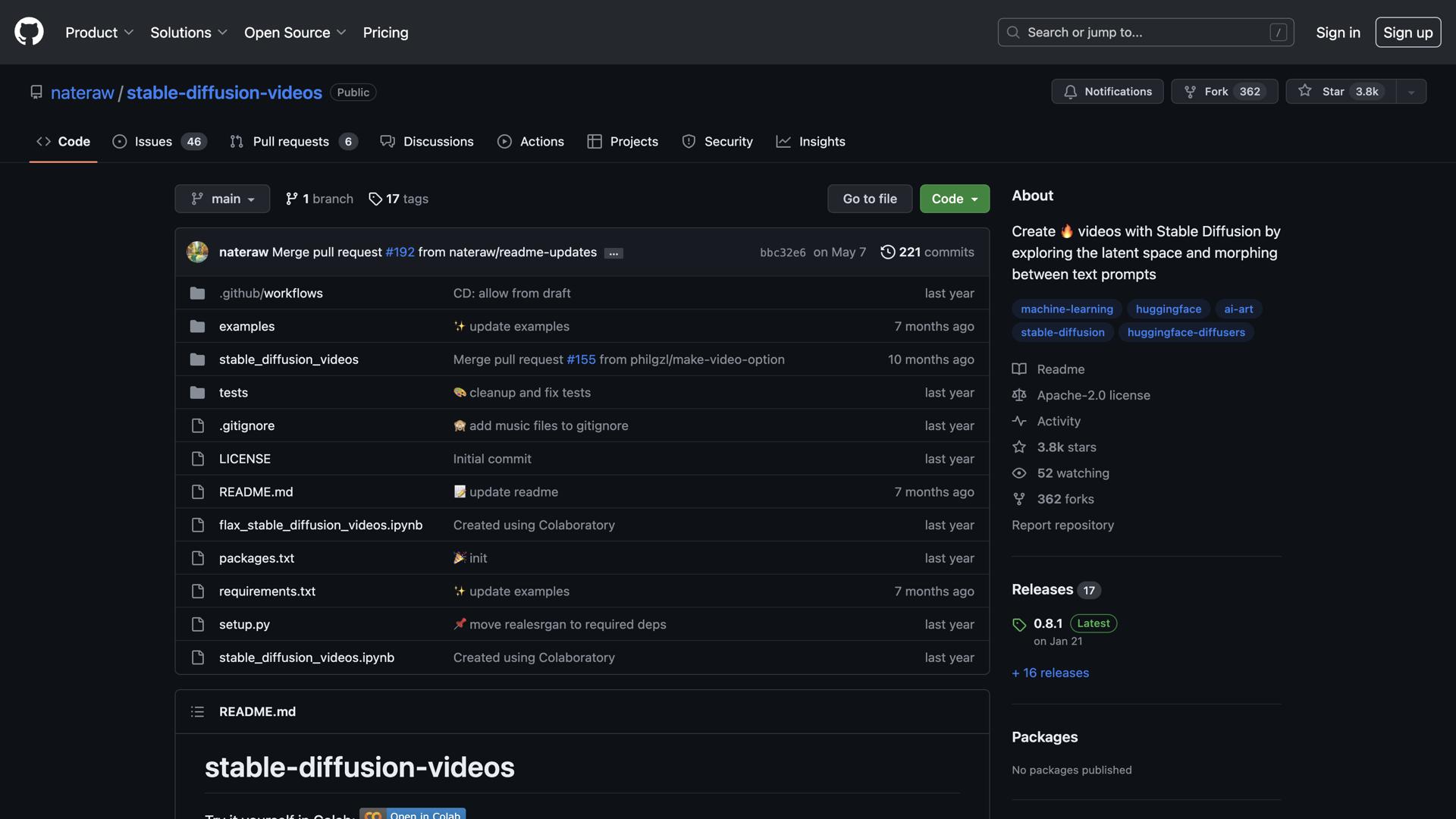 Stable Diffusion Videos