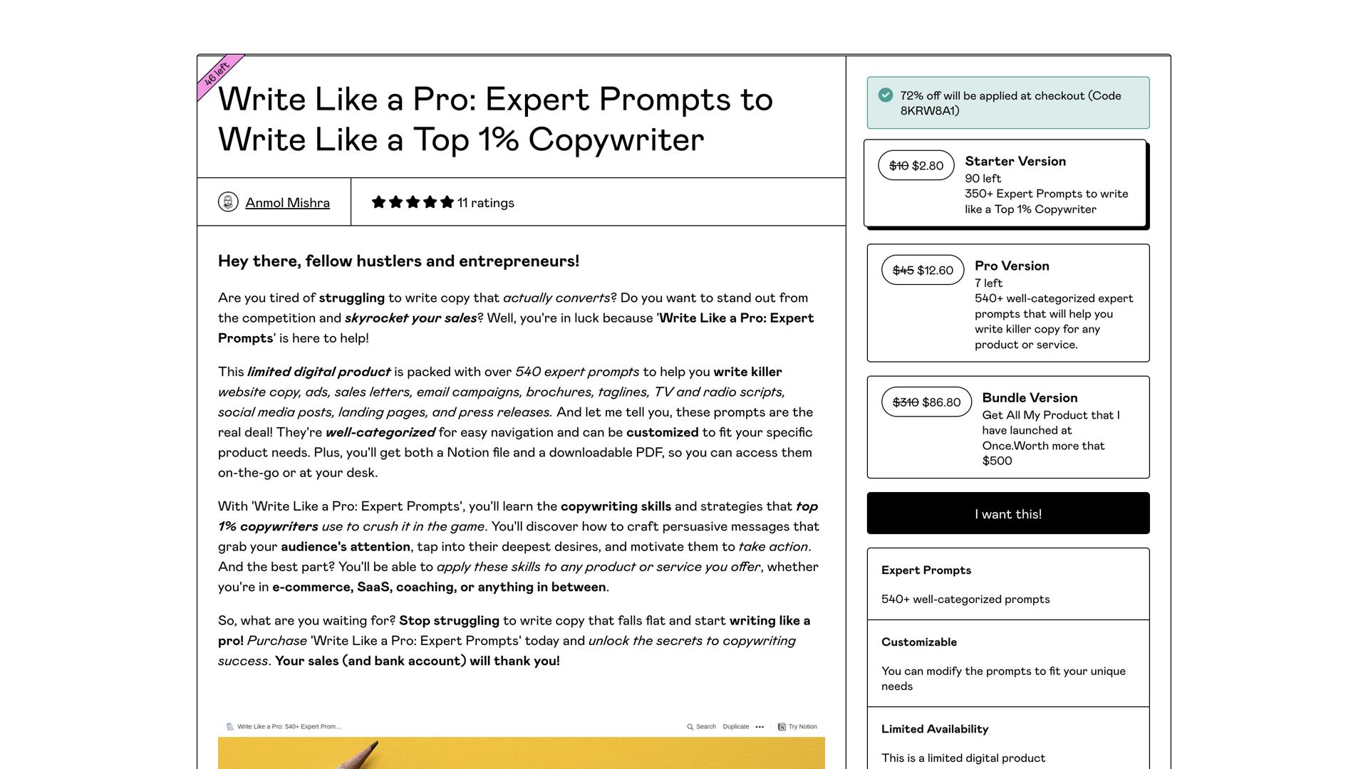 Write Like a Pro: Expert Prompt
