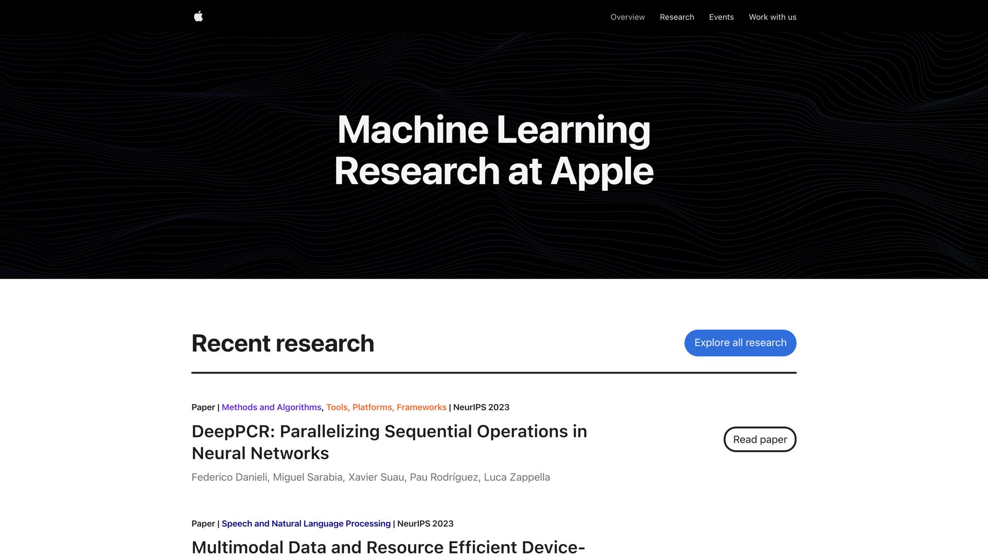 Apple Machine Learning
