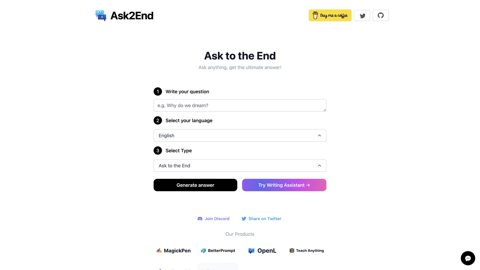 Ask2End