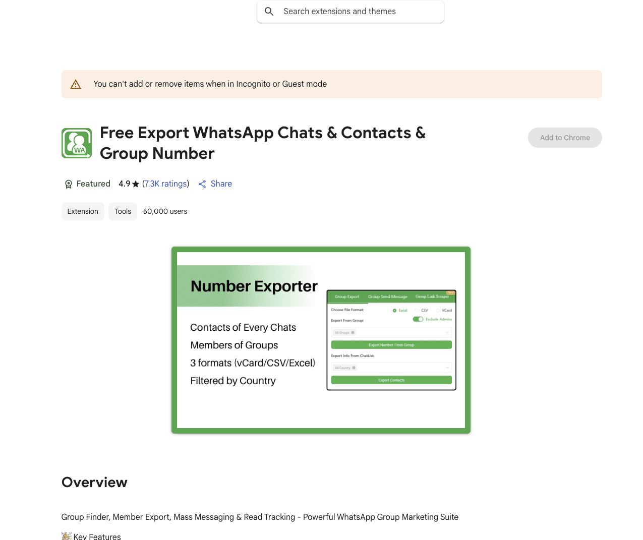 Free Export WhatsApp Chats & Contacts & Group Number