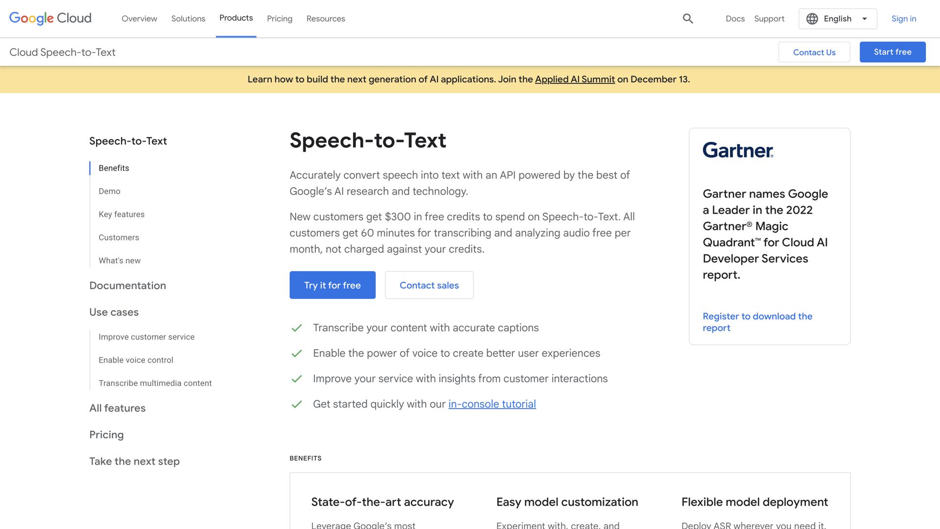 Google Cloud Speech-To-Text