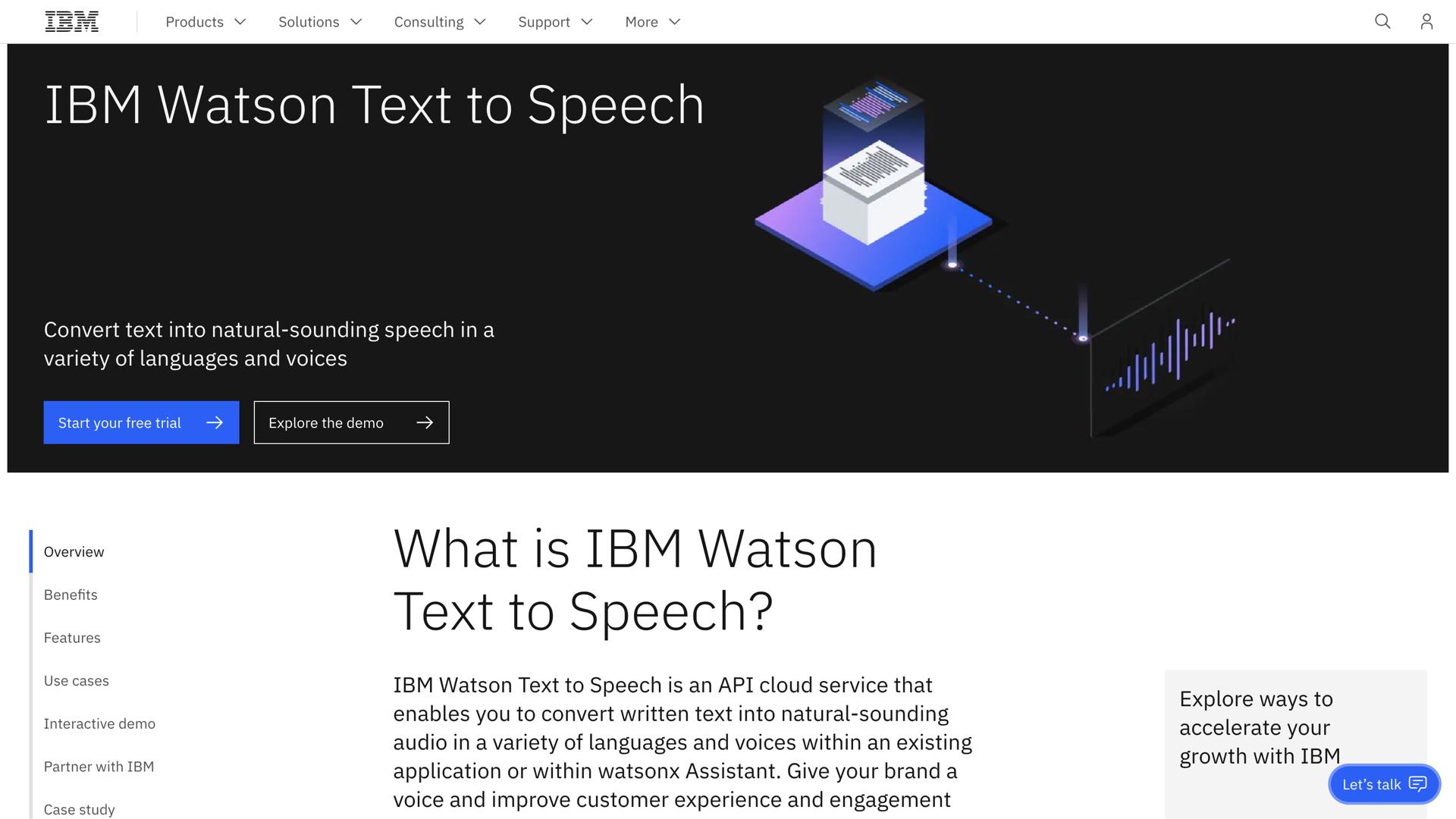 IBM Watson Text To Speech