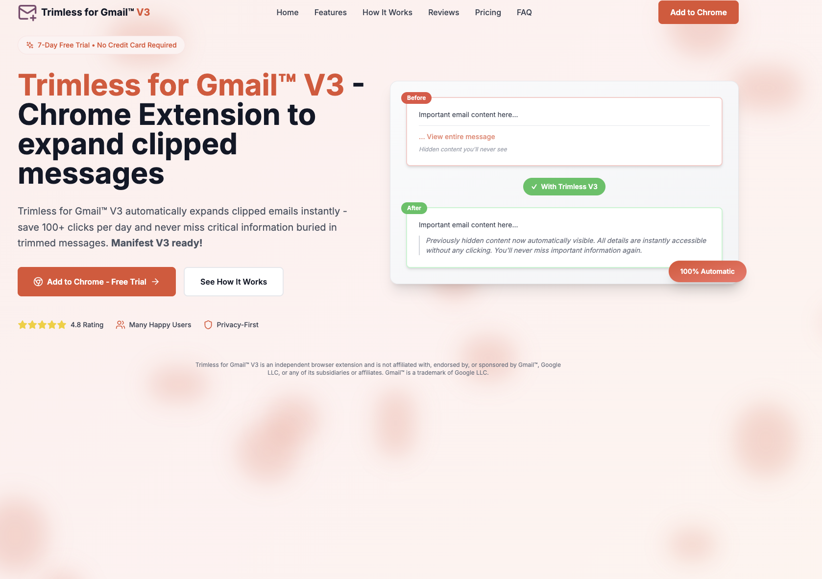 Trimless for Gmail™ V3