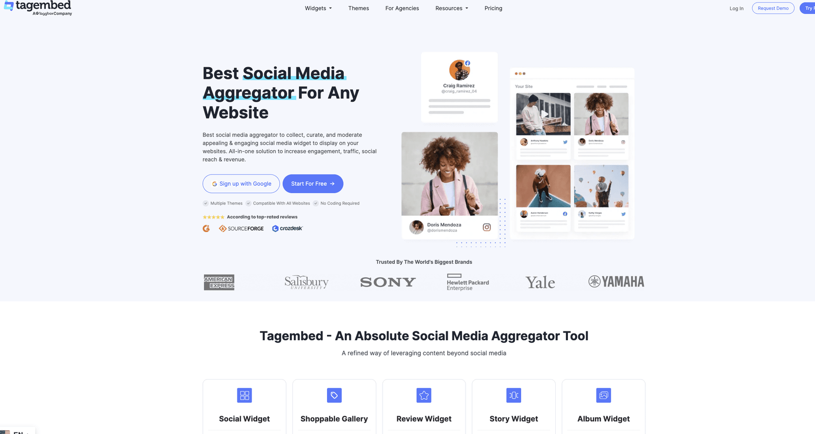 Tagembed – Social Media Aggregator