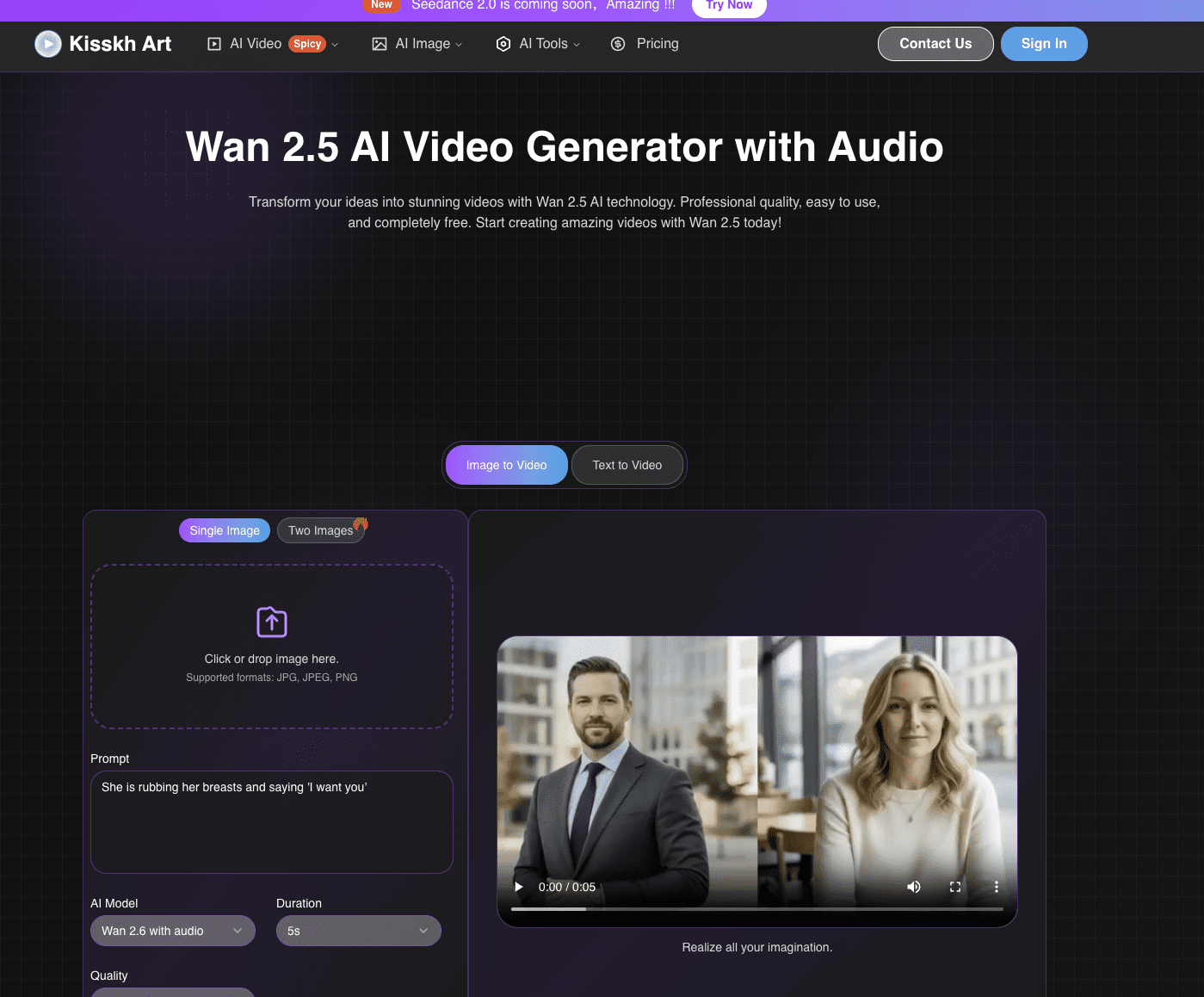 Wan 2.6 Unlimited Video Generator