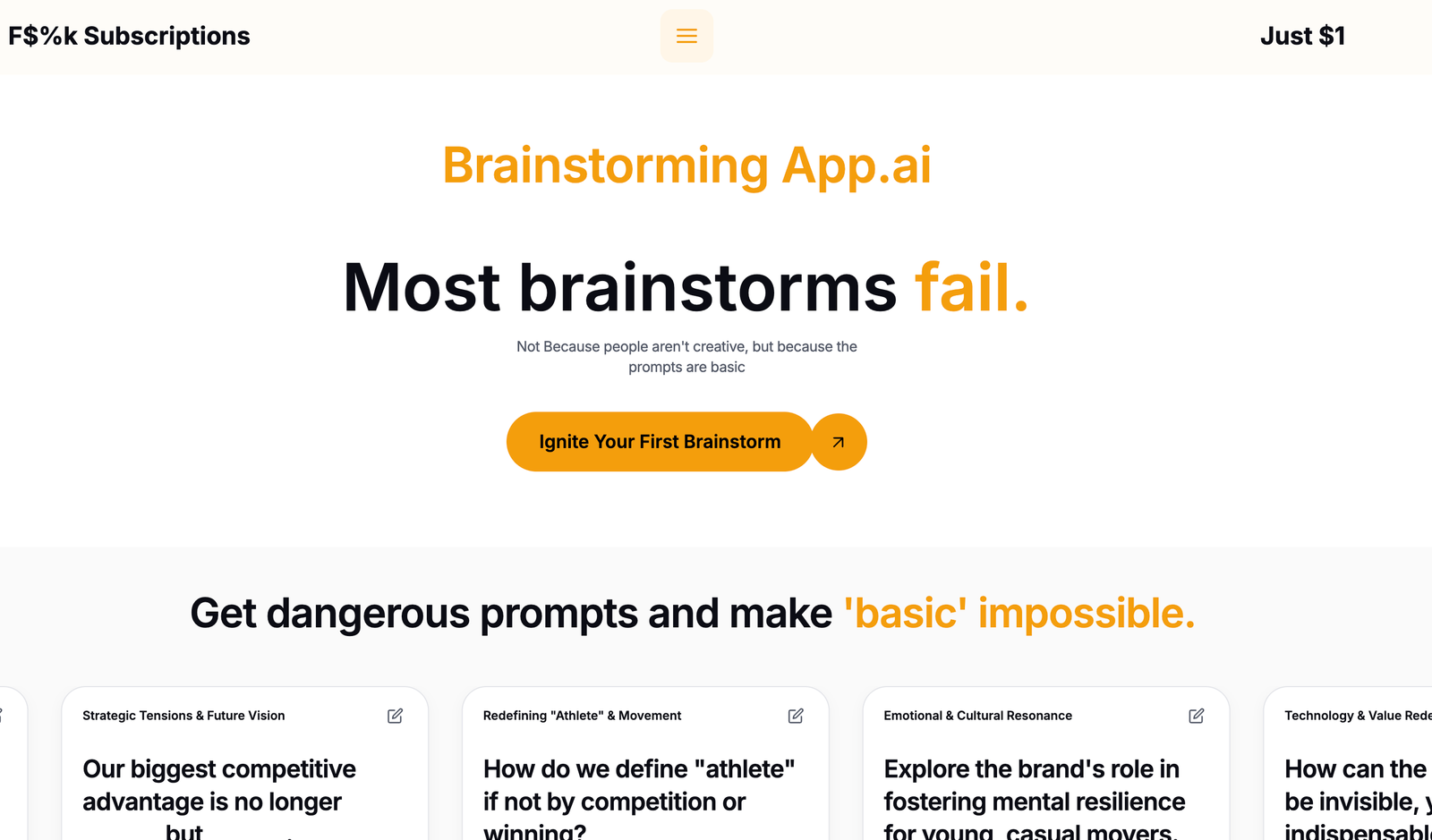 Brainstorming App.Ai