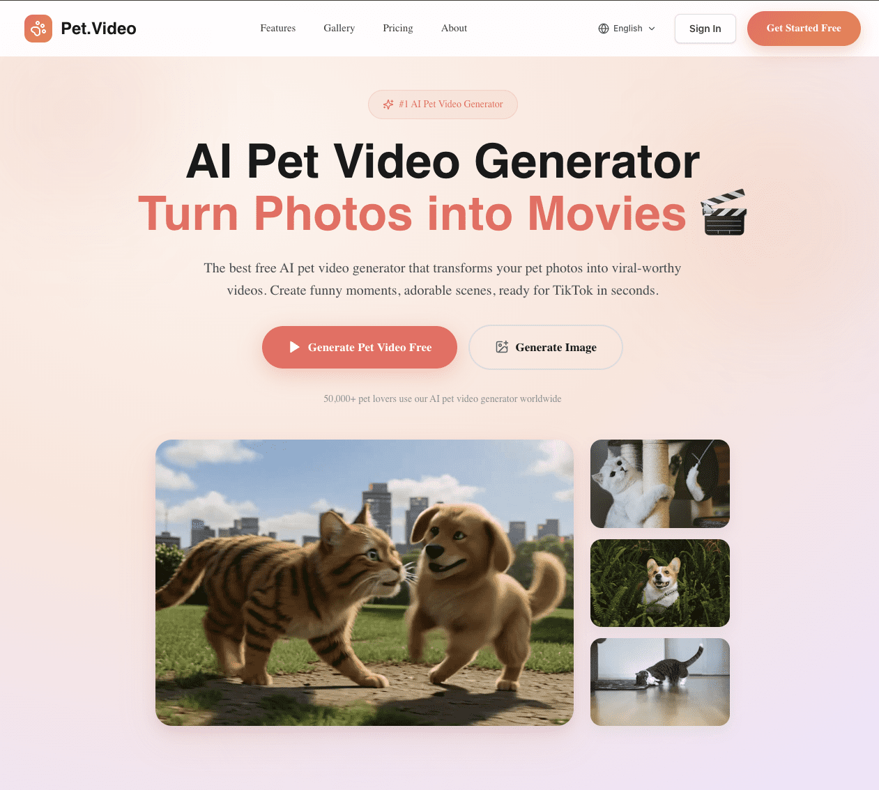 Pet.Video – AI Pet Video Generator